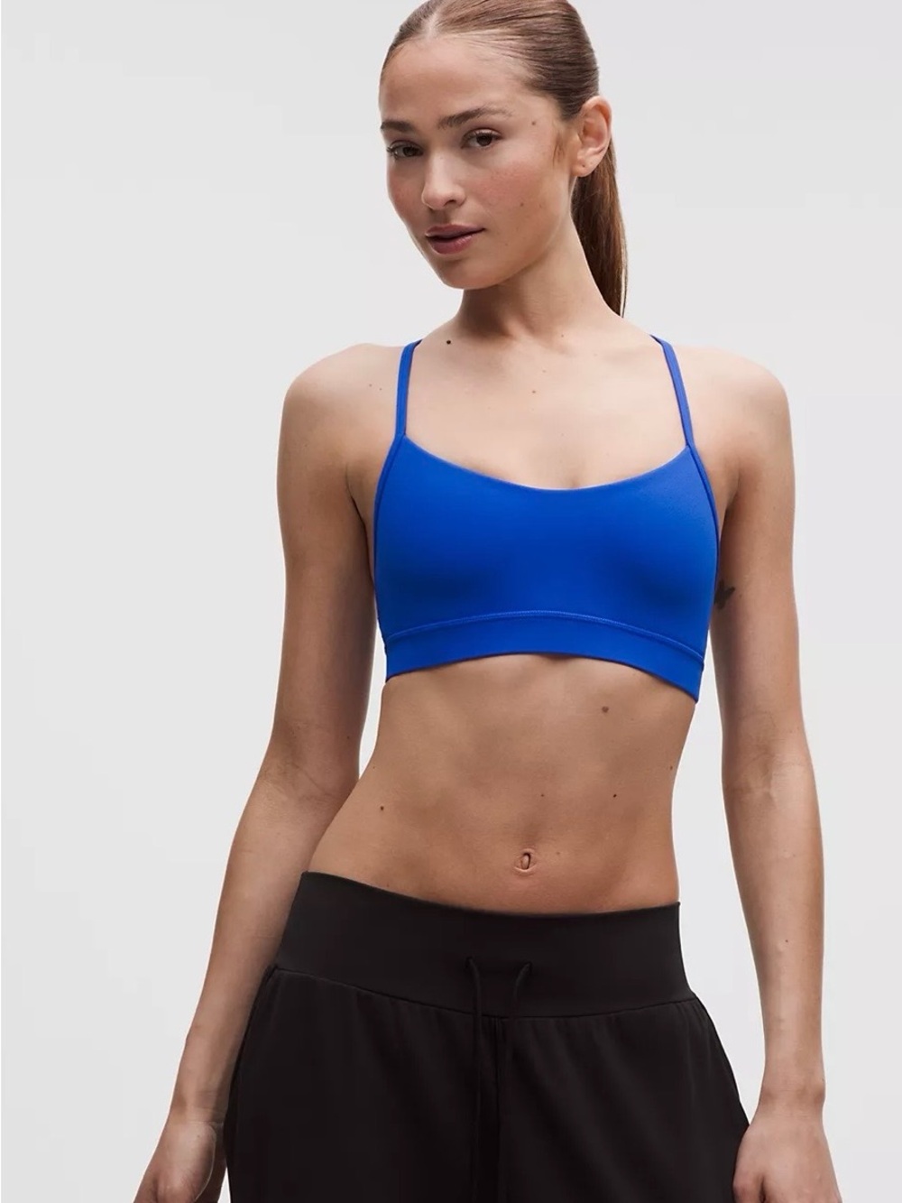 lululemon athletica Flow Y Bra - Royal Blue Strappy Racerback Design